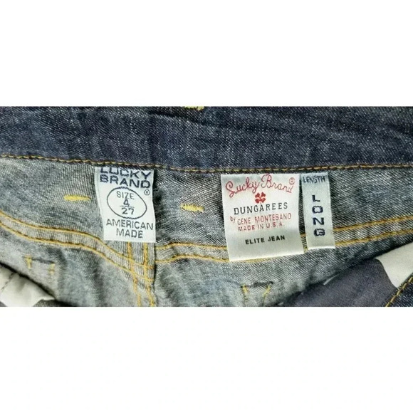 Lucky Brand Sanforized For Perfect Fit 27X31 Long Size 4 Blue Denim Elite Jeans - Picture 5 of 12